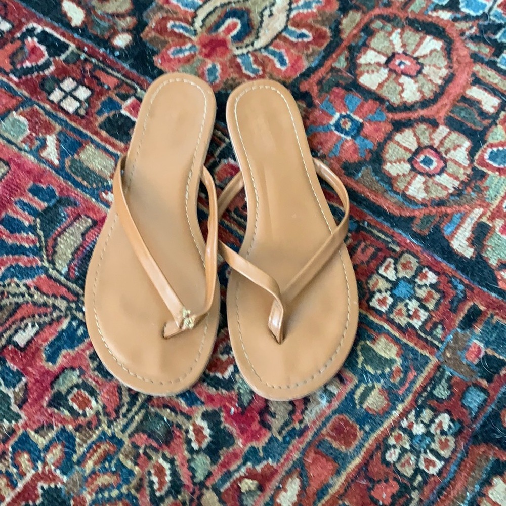 Jcrew leather flip flops